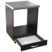 Corp pentru cuptor incorporabil cu sertar Zebra, Wenge/Negru, cu blat beton, 60 x 85 x 60 cm